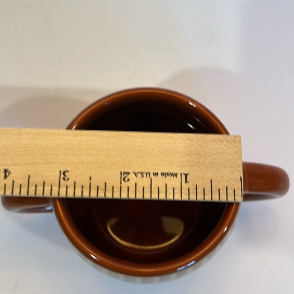 Brown Monkey Face Mug double handled USED - Picture 6 of 6